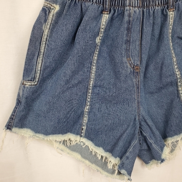 Roaman's reworked cut off jeans distressed bleached shorts sz 18W - Picture 3 of 10